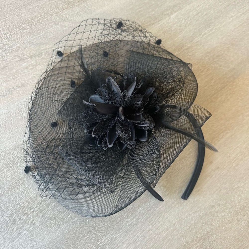 Elegant Black Fascinator Headband